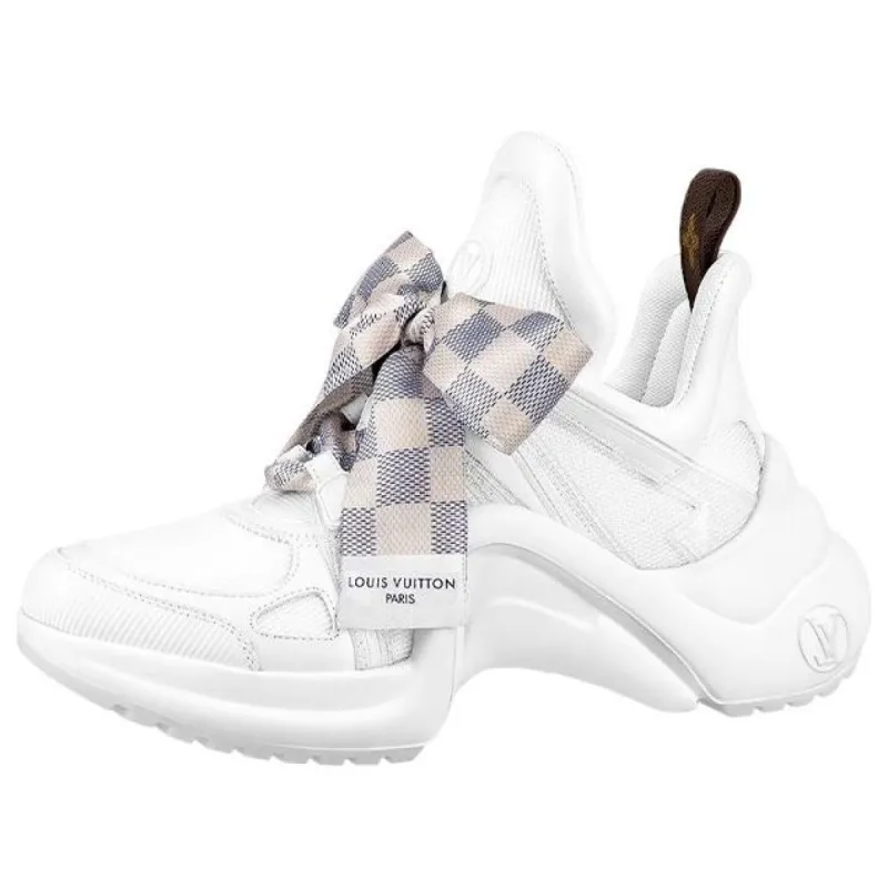 (WMNS) LOUIS VUITTON Archlight 1.0 Sneakers 'White with Plaid Ribbon' 1AACPW sold by KicksCrew