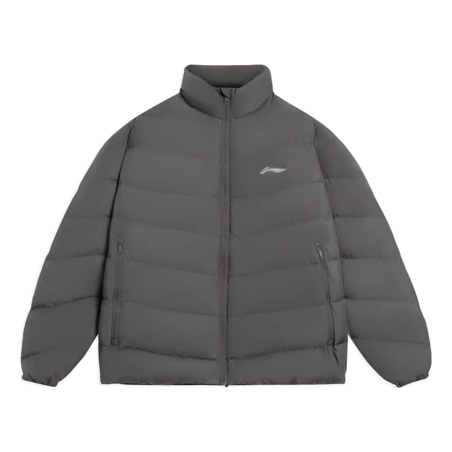 Li-Ning Essential Logo Down Jacket 'Grey' AYMS267-3 sold by KicksCrew