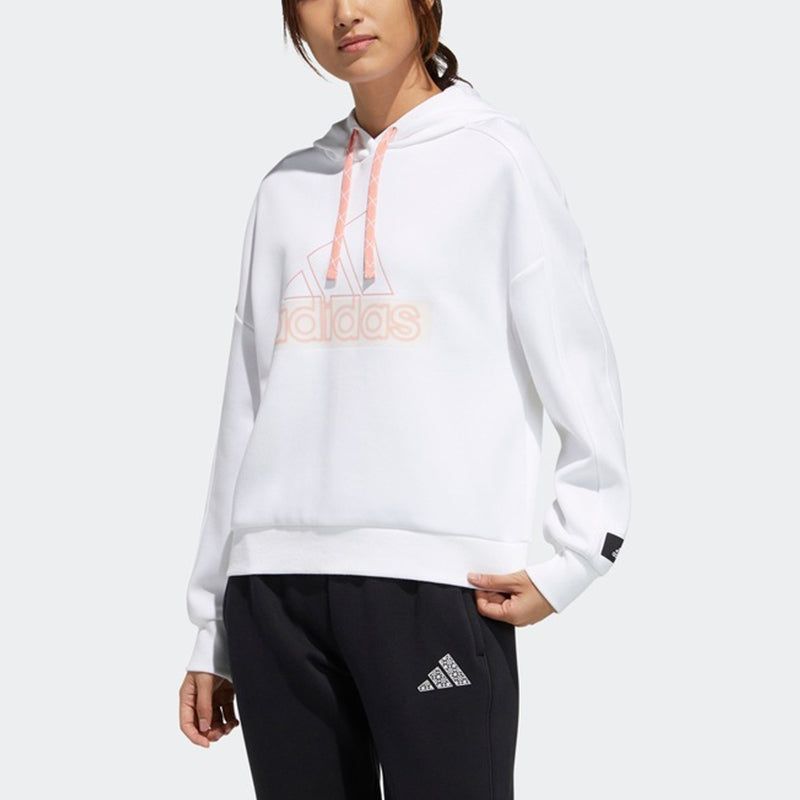 (WMNS) Adidas Str Sweat Hoodies 'White' GP0722 sold by KicksCrew product image thumbnail 2
