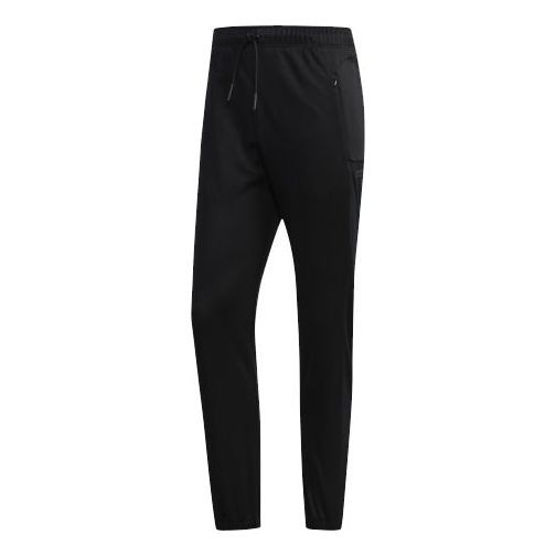 adidas neo Lacing Elastic Waistband Solid Color Athleisure Casual Sports Pants Black EI4651 sold by KicksCrew