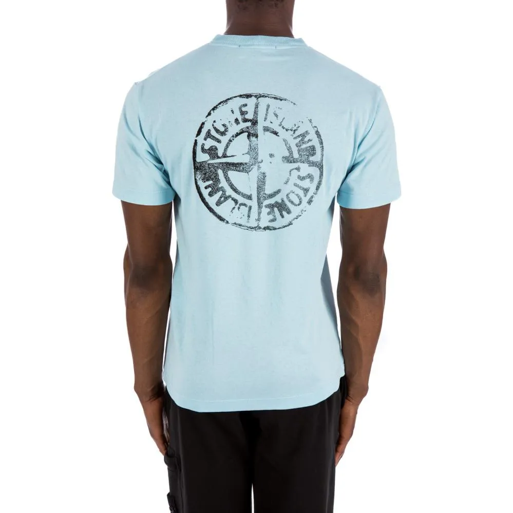 STONE ISLAND Plain Logo T-Shirt 'Light Blue' 79152NS82-V0041 sold by KicksCrew product image thumbnail 4