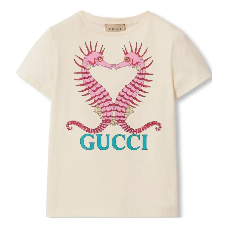 (GS) Gucci Printed Cotton T-shirt 'White' 610190-XJGJD-9779 sold by KicksCrew