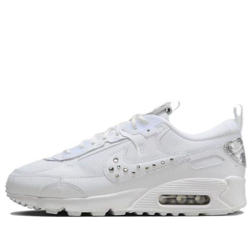 (WMNS) Nike Air Max 90 'White Metallic Silver' FQ8888-100 sold by KicksCrew