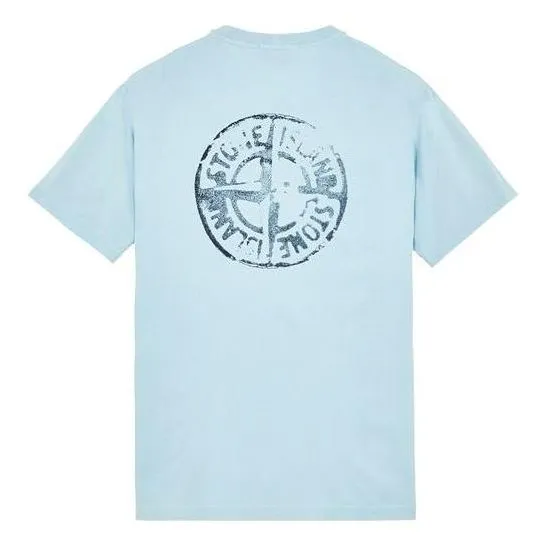 STONE ISLAND Plain Logo T-Shirt 'Light Blue' 79152NS82-V0041 sold by KicksCrew product image thumbnail 2