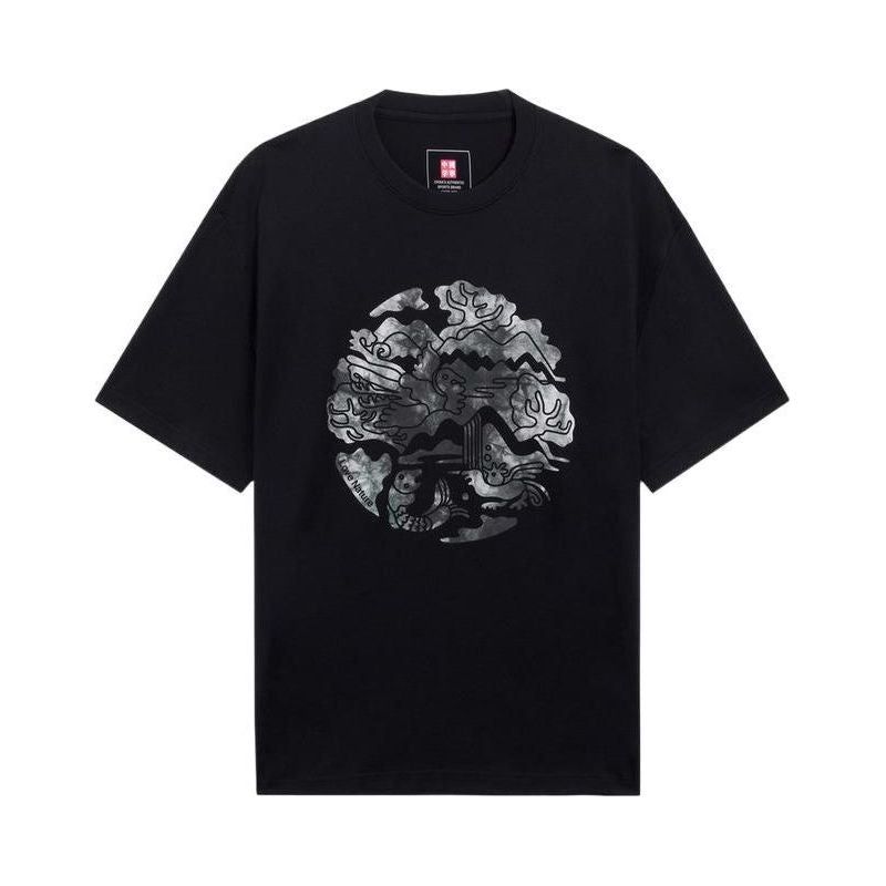 Li-Ning Love Nature Graphic T-shirt 'Black' AHSS167-4 sold by KicksCrew