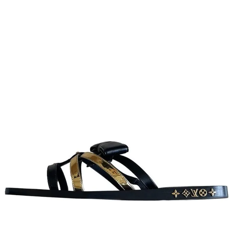 (WMNS) LOUIS VUITTON Peplum Sandals 'Black Gold' 1A9CEH sold by KicksCrew