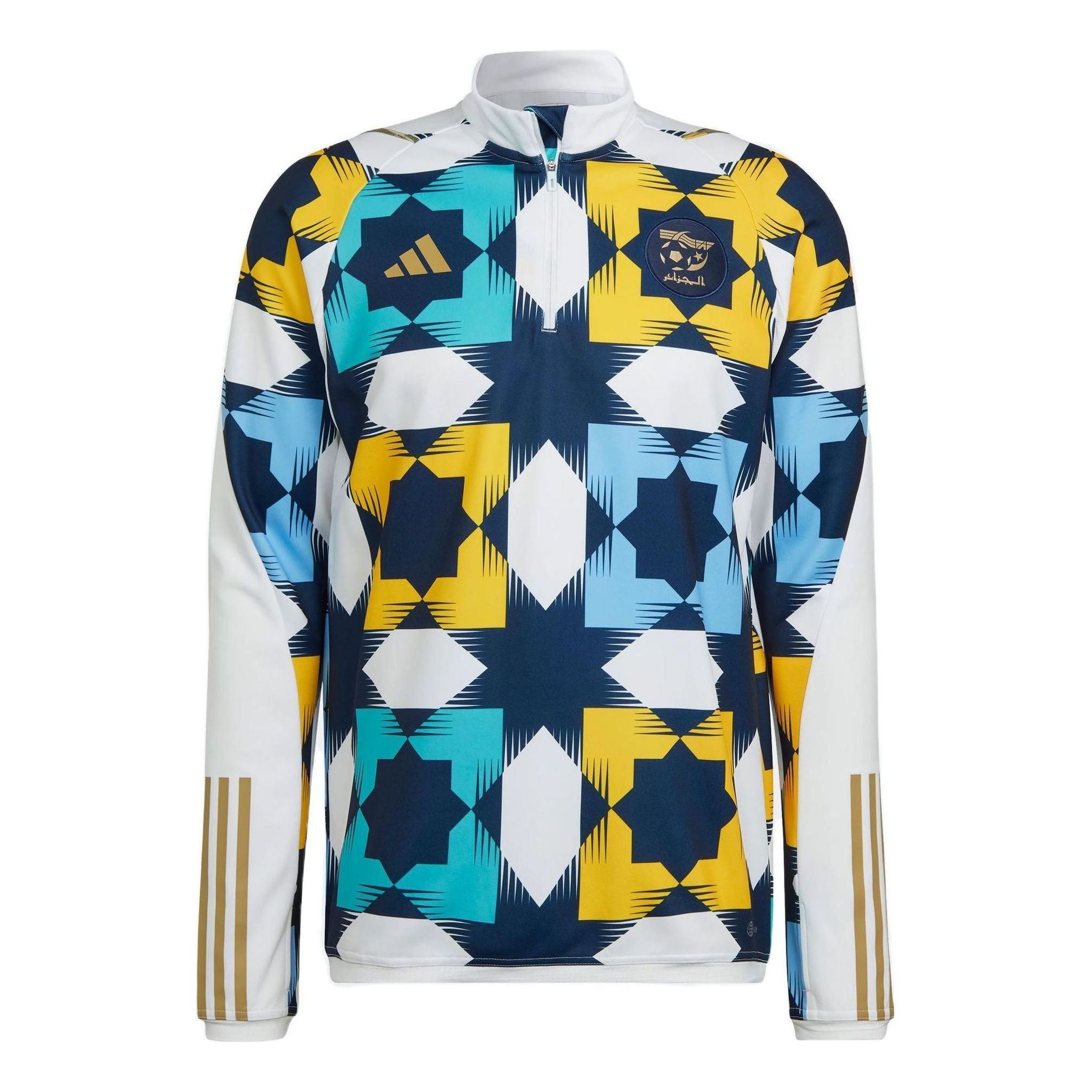 adidas Algeria Training Top 'White Navy Yellow' HF1461 sold by KicksCrew