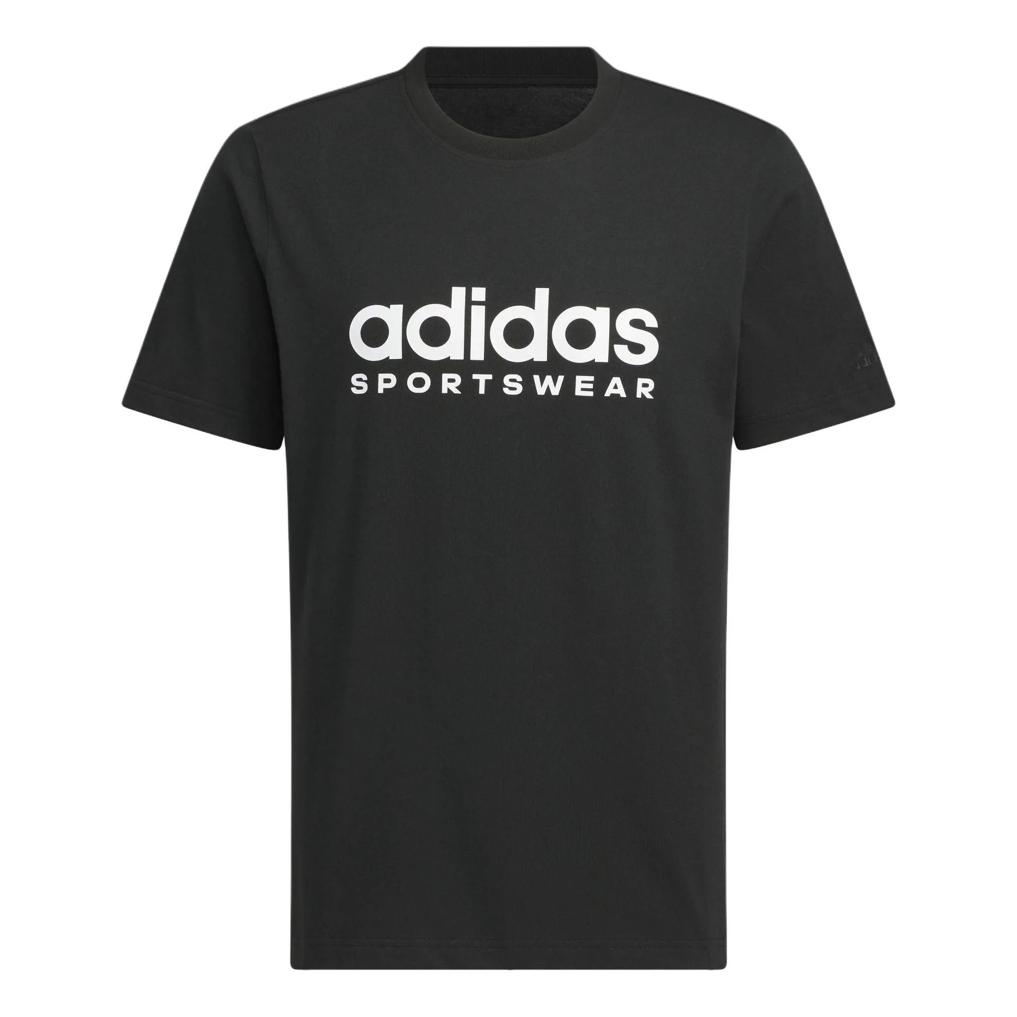 adidas Big Linear Logo T-shirt Asia Sizing 'Black White' JI9069 sold by KicksCrew