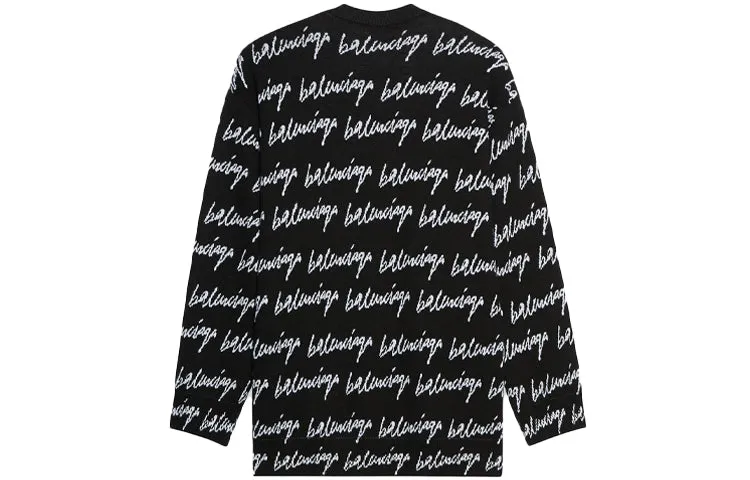 Balenciaga All Over Logo Jumper 'Black' 625984T31841070 sold by KicksCrew product image thumbnail 2