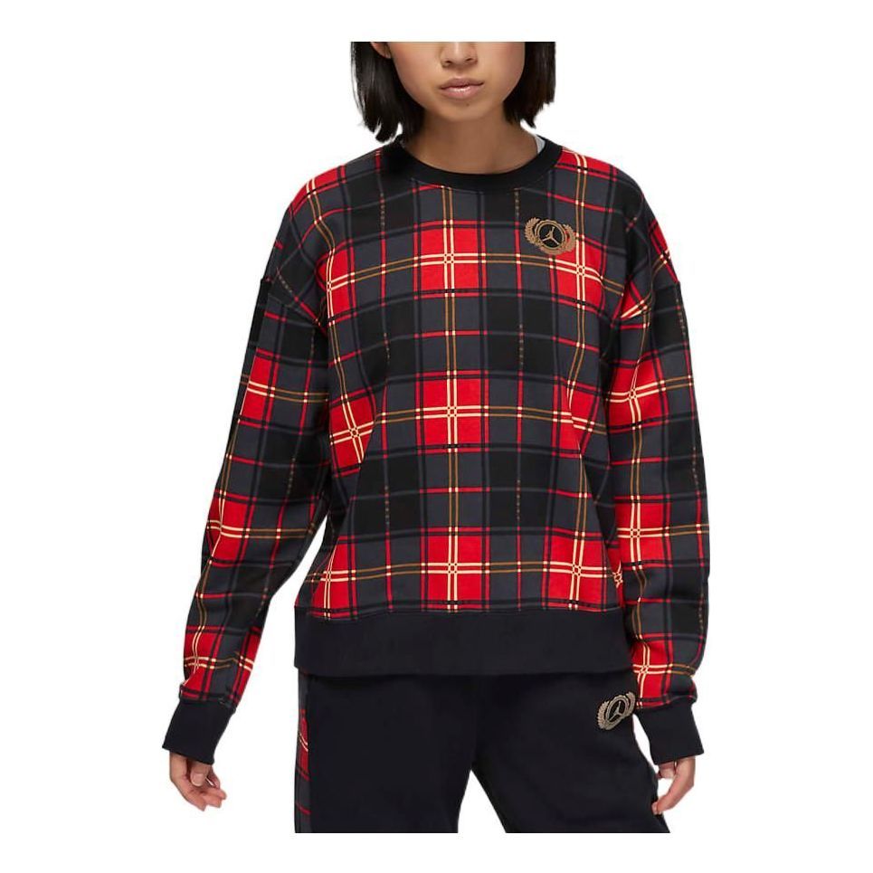 (WMNS) Air Jordan Brooklyn Fleece Crew 'Red' DV1997-612 sold by KicksCrew