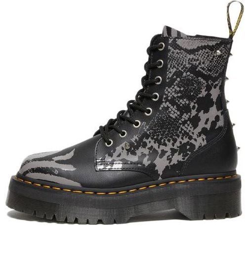 Dr.Martens Jadon Boot Animal Clash Leather Platforms 'Black' 27669001 sold by KicksCrew