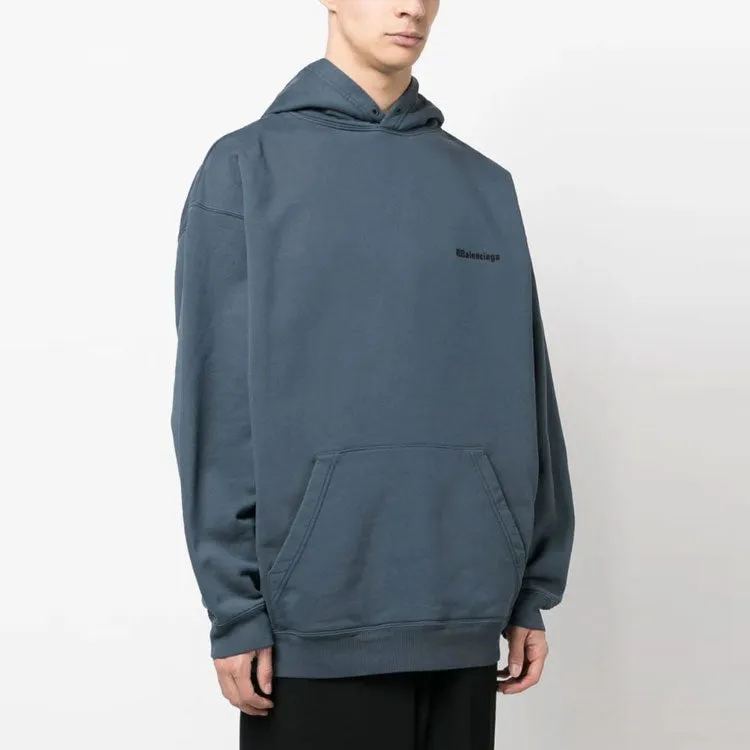 Balenciaga BB Medium Fit Hoodie 'Blue Black' 570811TNVG84183 sold by KicksCrew product image thumbnail 4