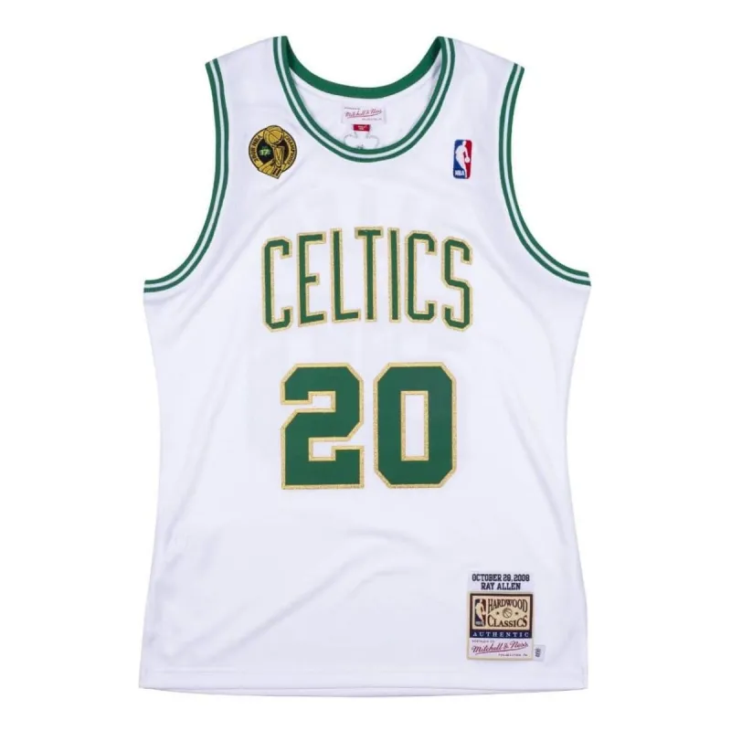 Mitchell & Ness NBA Authentic Jersey Boston Celtics 2008-09 Ray Allen 'White Green' AJY4LG19025-BCEWHIT08RAL sold by KicksCrew