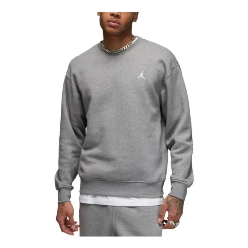 Air Jordan Essentials Fleece Crewneck Sweatshirt 'Grey' FJ7776-091 sold by KicksCrew