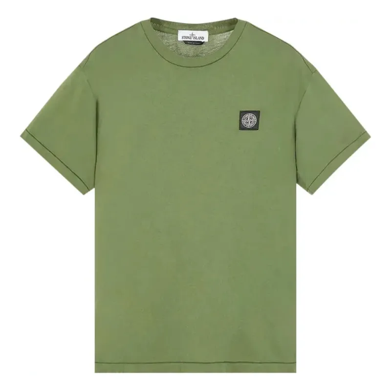 STONE ISLAND Logo Patch T-shirt 'Sage' 101524113-V0055 sold by KicksCrew