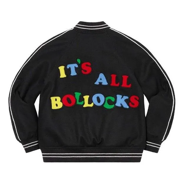 Supreme x Jamie Reid It's All Bollocks Varsity Jacket 'Black' SUP-SS21-686 sold by KicksCrew product image thumbnail 2