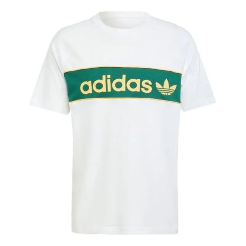 adidas originals Archive Tee 'White Green' IU0198 sold by KicksCrew