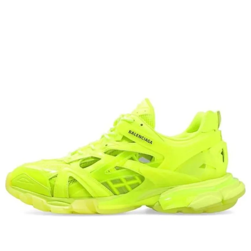 Balenciaga Track 2.0 Sneakers 'Clear Sole Neon Yellow' 668823W3CT27510 sold by KicksCrew