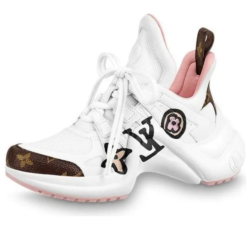(WMNS) LOUIS VUITTON Archlight 1.0 Sneakers 'White with Large Logo' 1A93WZ sold by KicksCrew