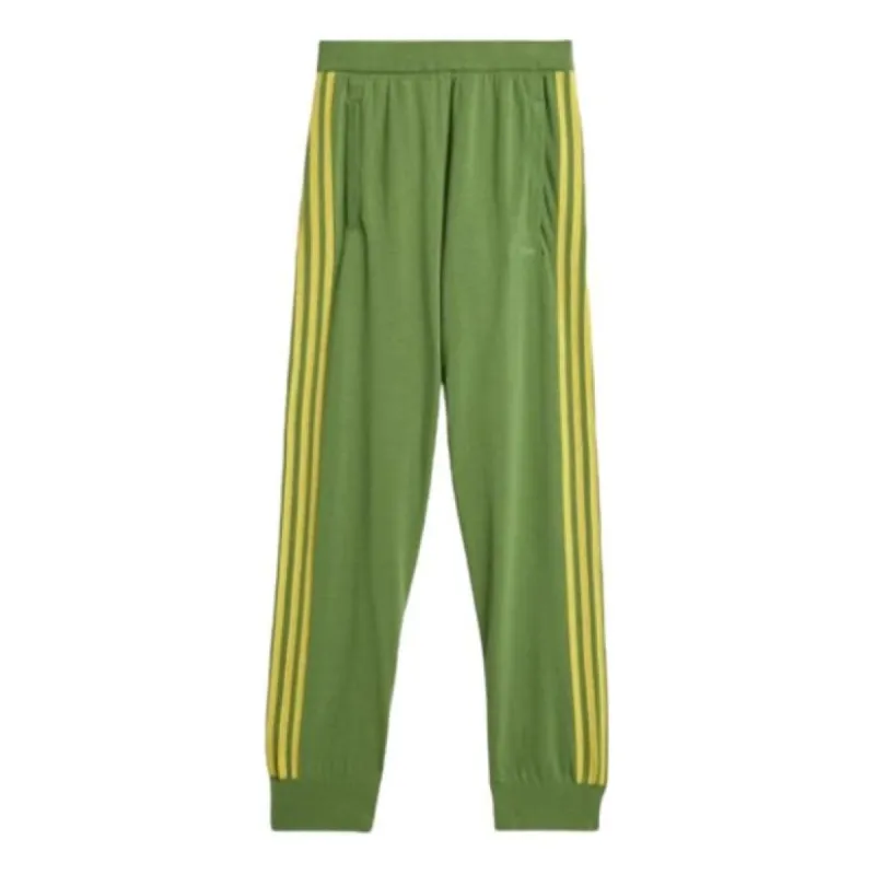 adidas x Wales Bonner Nylon Knit Track Pants 'Yellow Green' IW1176 sold by KicksCrew