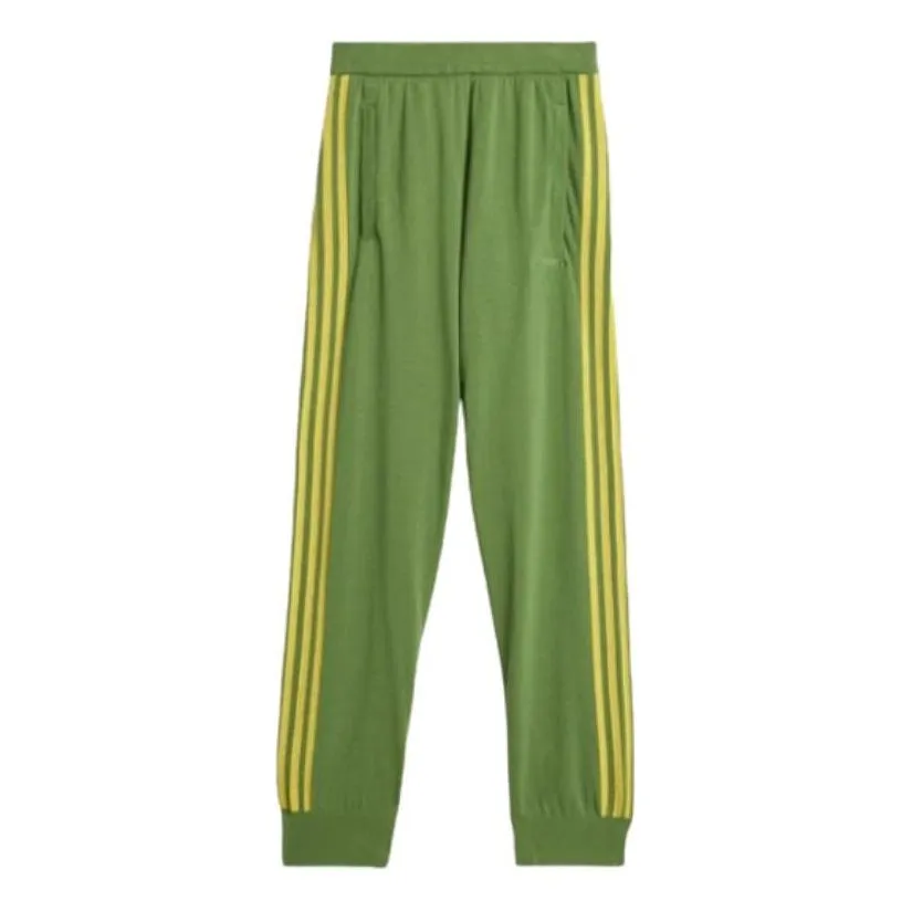 adidas x Wales Bonner Nylon Knit Track Pants 'Yellow Green' IW1176 sold by KicksCrew