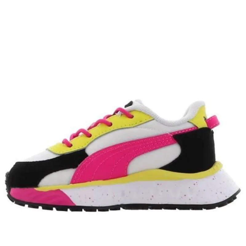 (TD) Puma Wild Rider 'Rollin' - Pink Glow Yellow' 384444-01 sold by KicksCrew