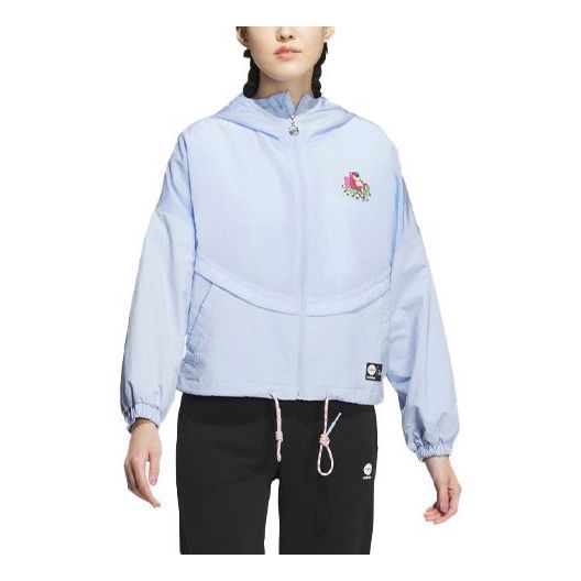 (WMNS) adidas Neo x Lotso Windbreaker Jacket 'Blue' IP4016 sold by KicksCrew