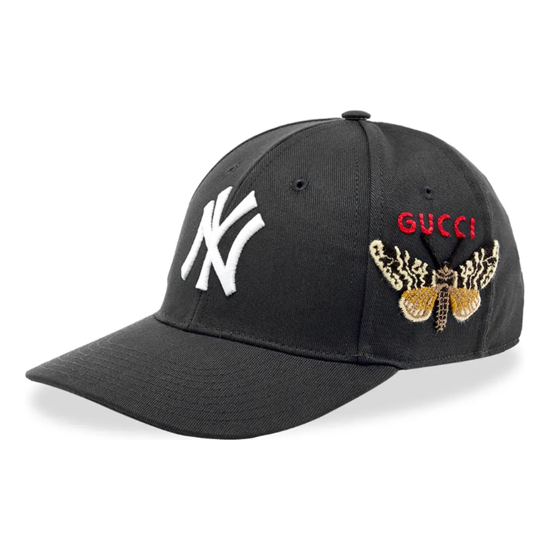 Gucci NY Yankees Embroidered Butterfly Baseball Hat 'Black' 538565-4HE20-1000 sold by KicksCrew