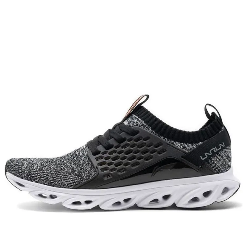 (WMNS) Li-Ning Arc Running Shoes 'Black White Grey' ARHN136-2 sold by KicksCrew