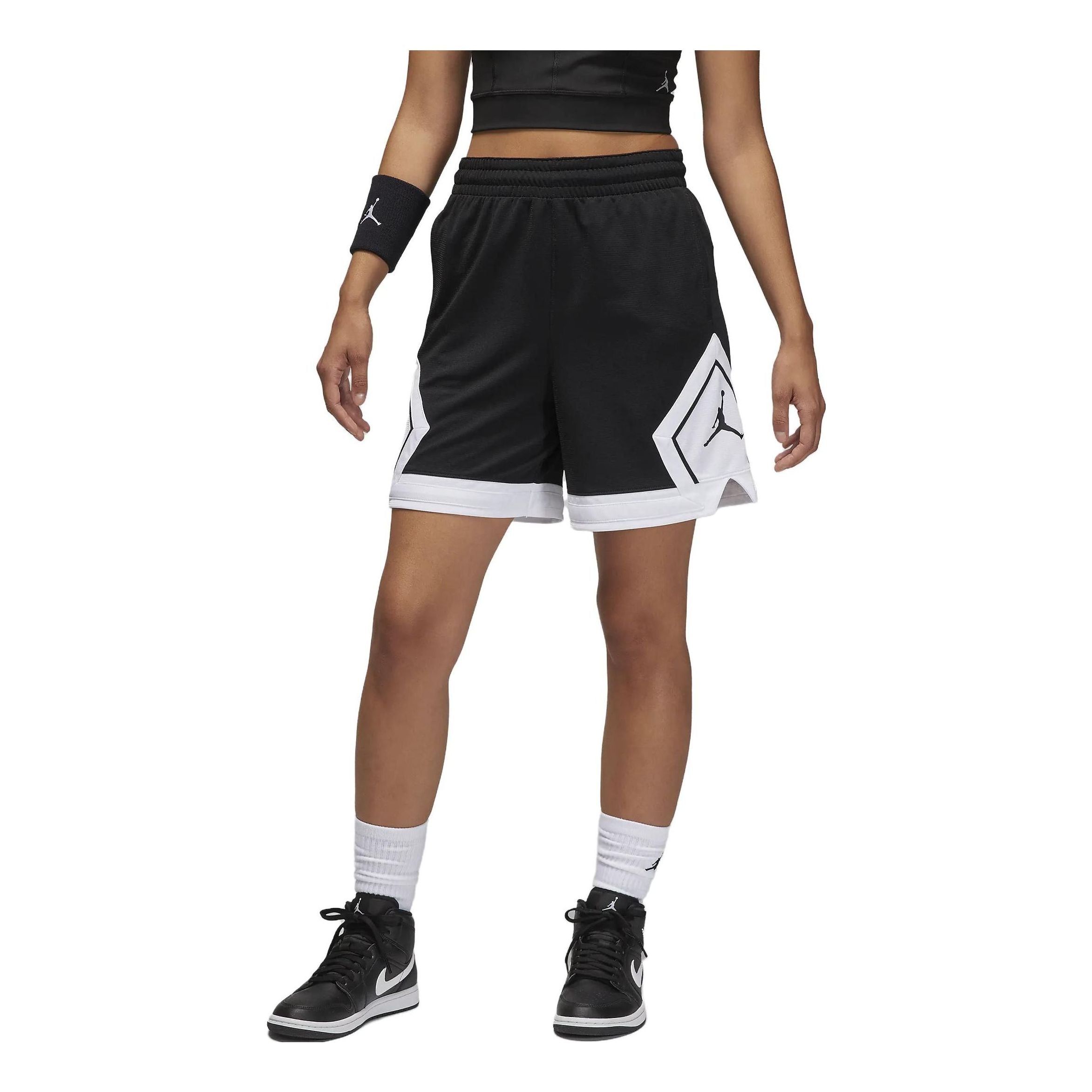(WMNS) Air Jordan Sport Diamond Shorts 'Black White' FB4588-010 sold by KicksCrew