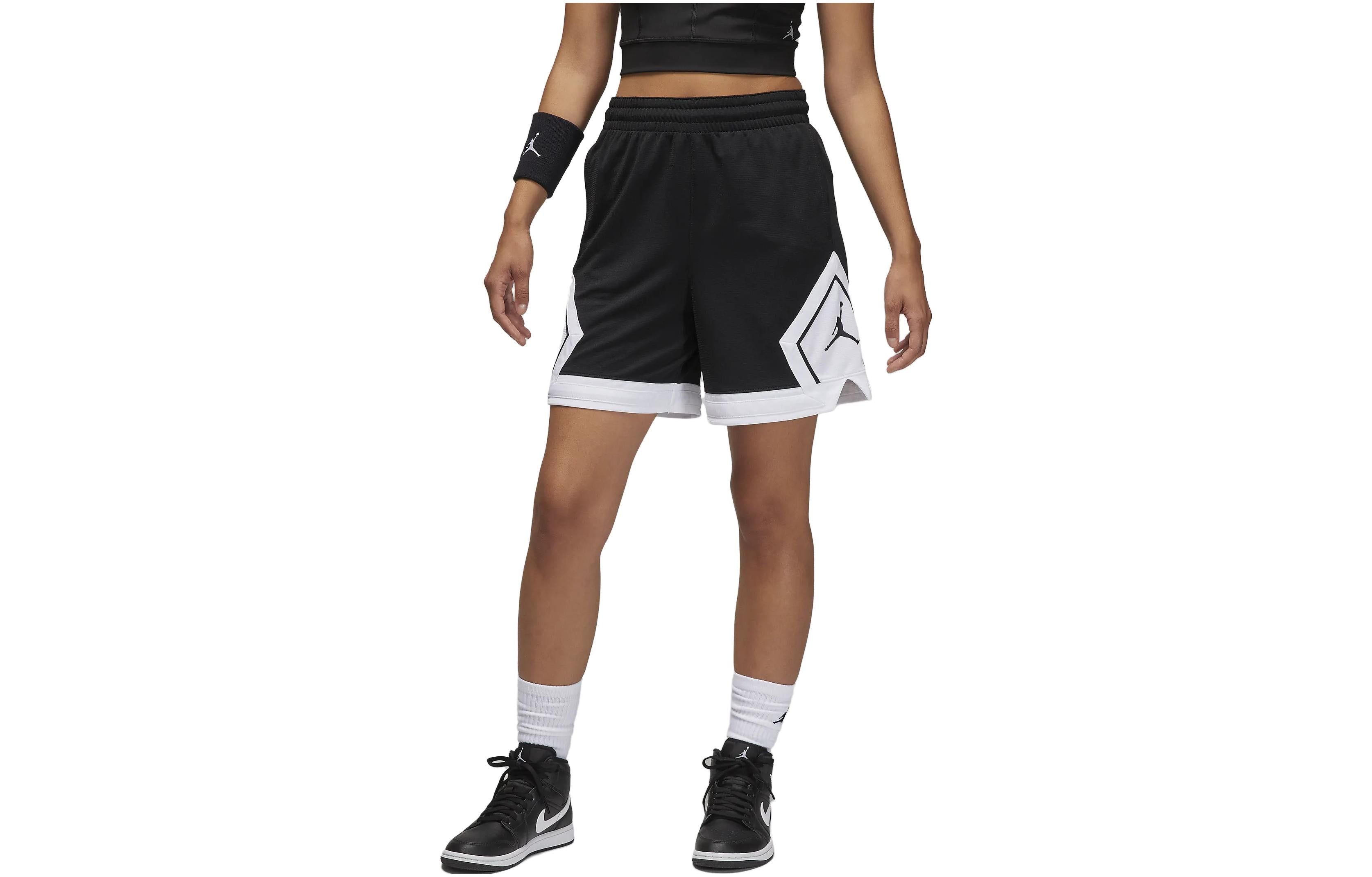 (WMNS) Air Jordan Sport Diamond Shorts 'Black White' FB4588-010 sold by KicksCrew product image thumbnail 2