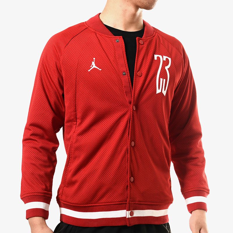 Air Jordan 14 Retro Last Shot Mesh Bomber Jacket 'Red White' AQ0617-687 sold by KicksCrew product image thumbnail 3