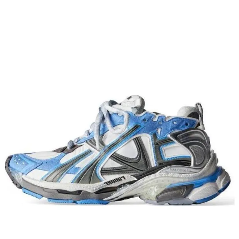 Balenciaga Runner Sneakers 'Blue and Grey Nylon and Suede Like Fabric' 772774-W3RNY4912 sold by KicksCrew