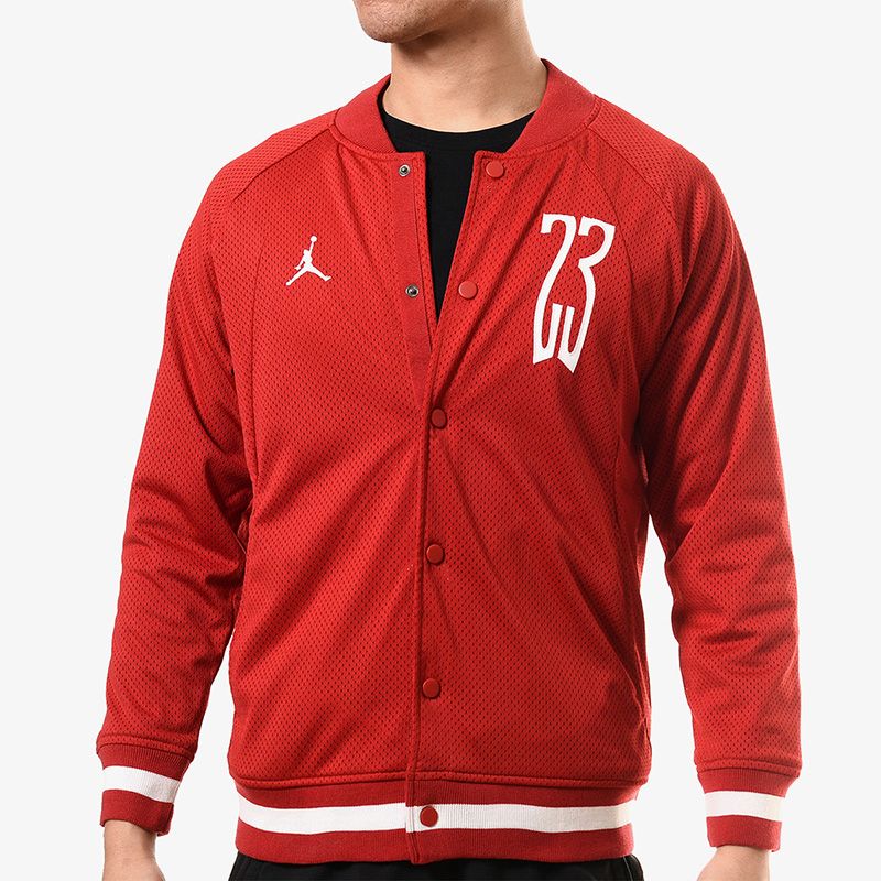 Air Jordan 14 Retro Last Shot Mesh Bomber Jacket 'Red White' AQ0617-687 sold by KicksCrew product image thumbnail 2