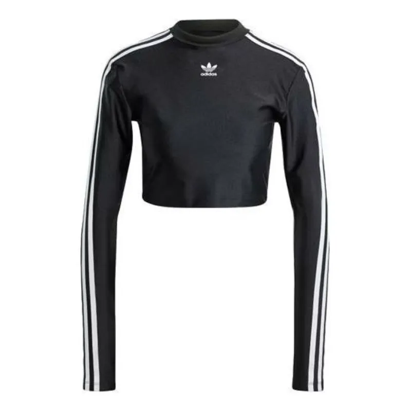 WMNS) adidas originals Essentials Rib T-Shirt 'Black' II8057