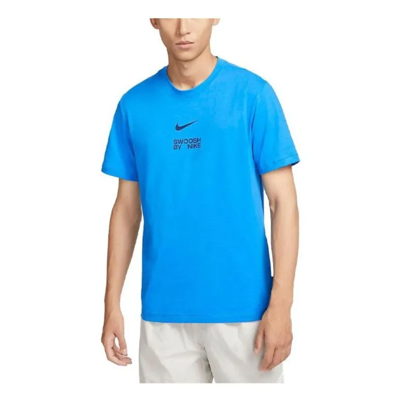 Nike NSW Big Swoosh T-shirt 'Blue' FD1245-406 sold by KicksCrew
