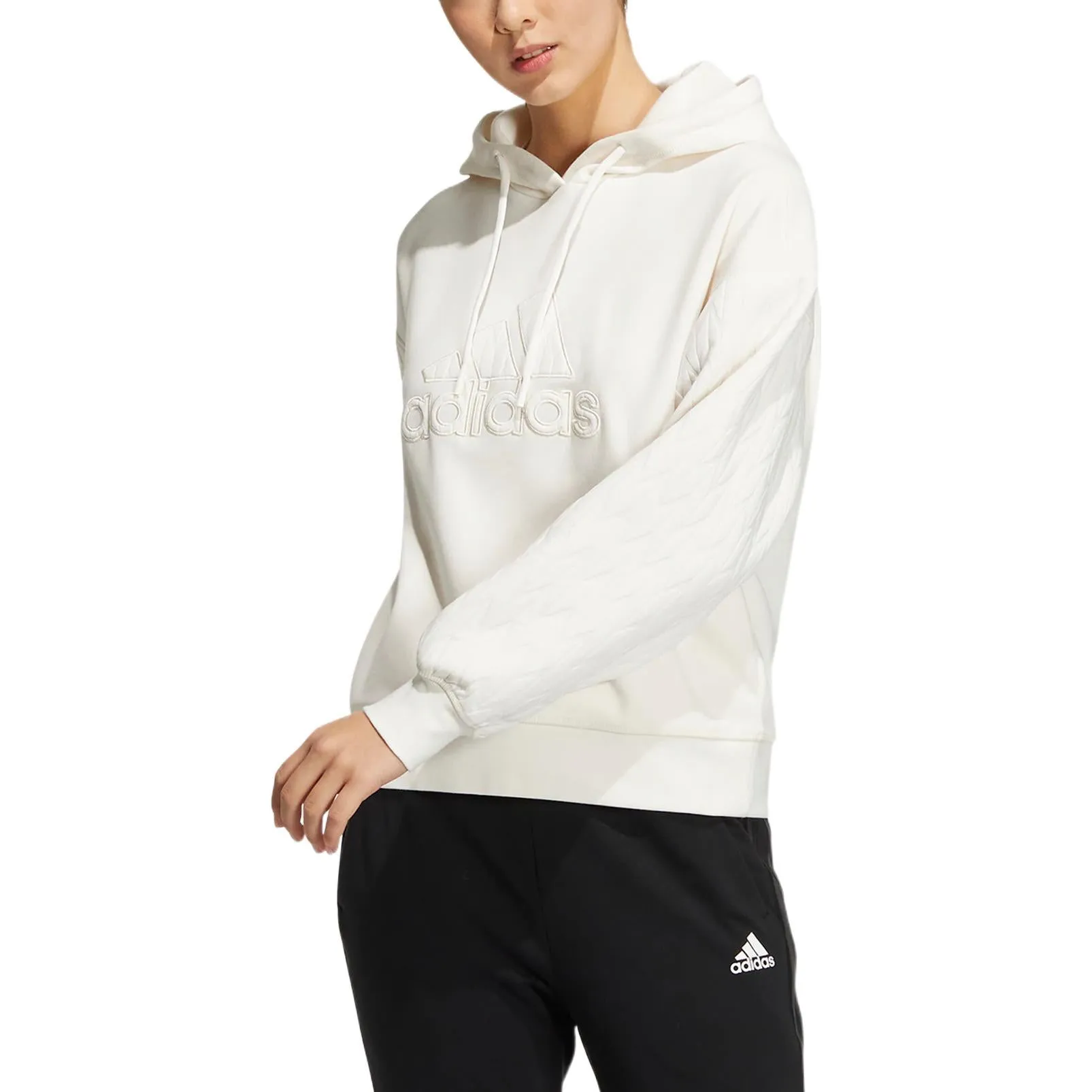 (WMNS) adidas Met Hoodie 'White' HM7104 sold by KicksCrew product image thumbnail 2