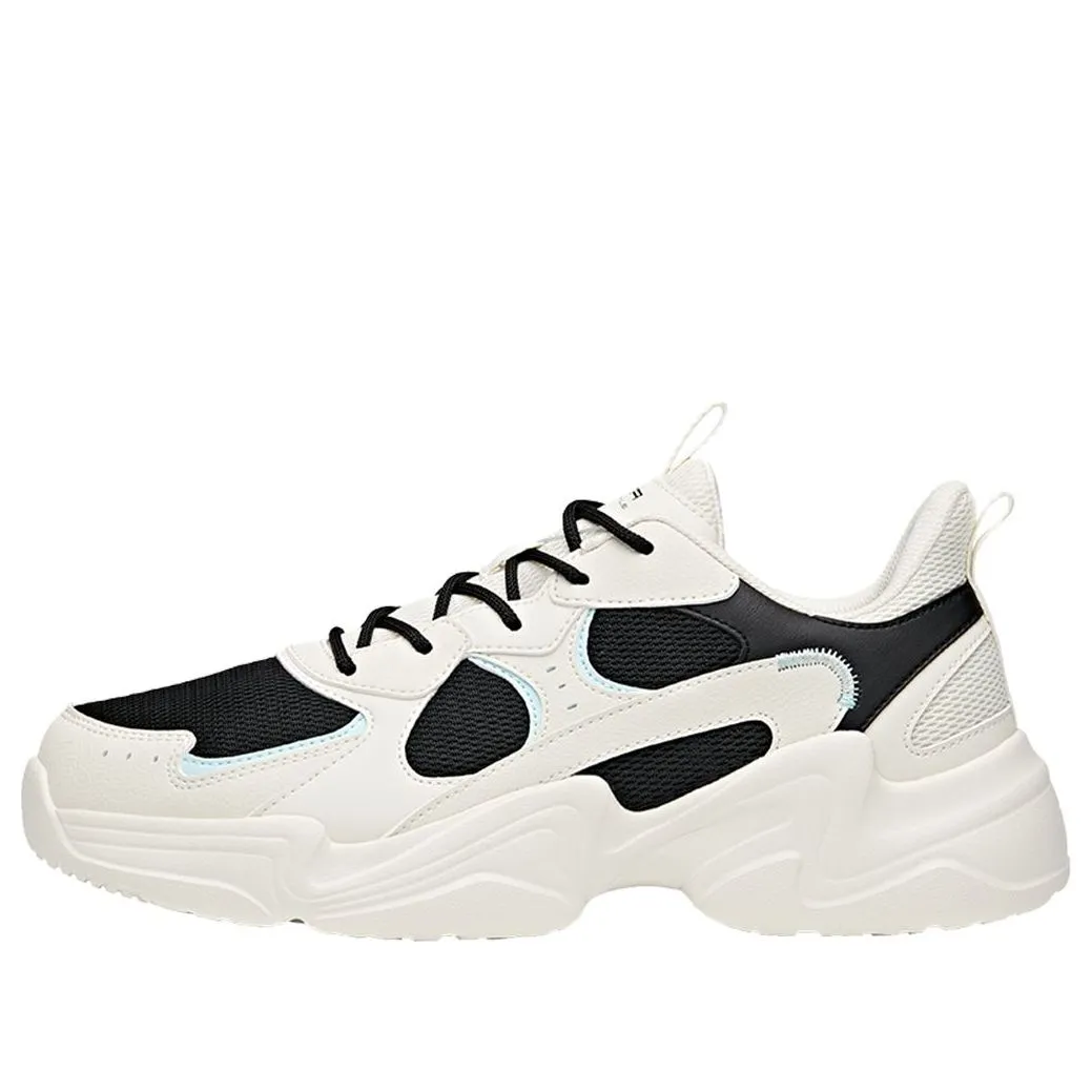 ANTA Classic Daddy Sneakers 'White Black' 111938822R-8 sold by KicksCrew