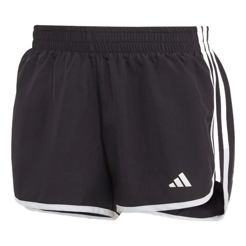 (WMNS) adidas Marathon 20 Running Shorts Asia Sizing 'Black White' IC5184 sold by KicksCrew