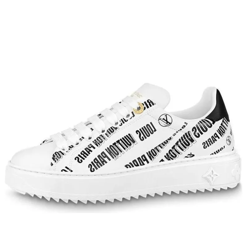 (WMNS) LOUIS VUITTON Time Out Sneakers 'White Black' 1A9D26 sold by KicksCrew