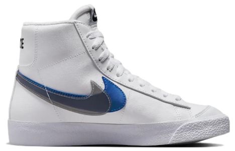 (GS) Nike Blazer Mid Next Nature 'Double Swoosh - White Hyper Royal' FD0690-100 sold by KicksCrew