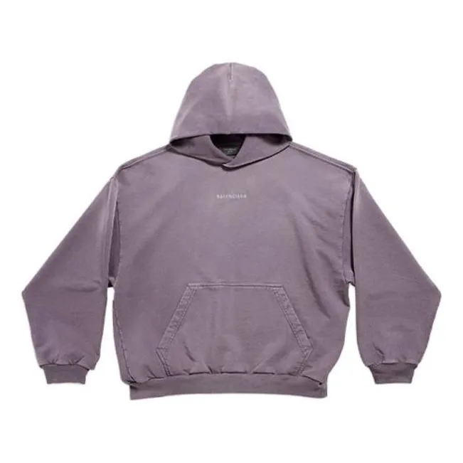 Balenciaga Back Hoodie 'Purple Grey' 767877TPVK25500 sold by KicksCrew