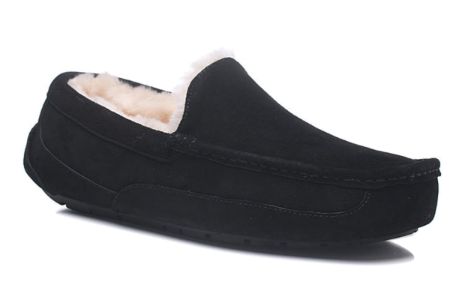 UGG Ascot Leather Slipper 'Black' 5775-BLK sold by KicksCrew