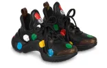 (WMNS) LOUIS VUITTON x YK Academy Archlight Sneakers 'Black with Colorful Dots' 1AB9RS sold by KicksCrew