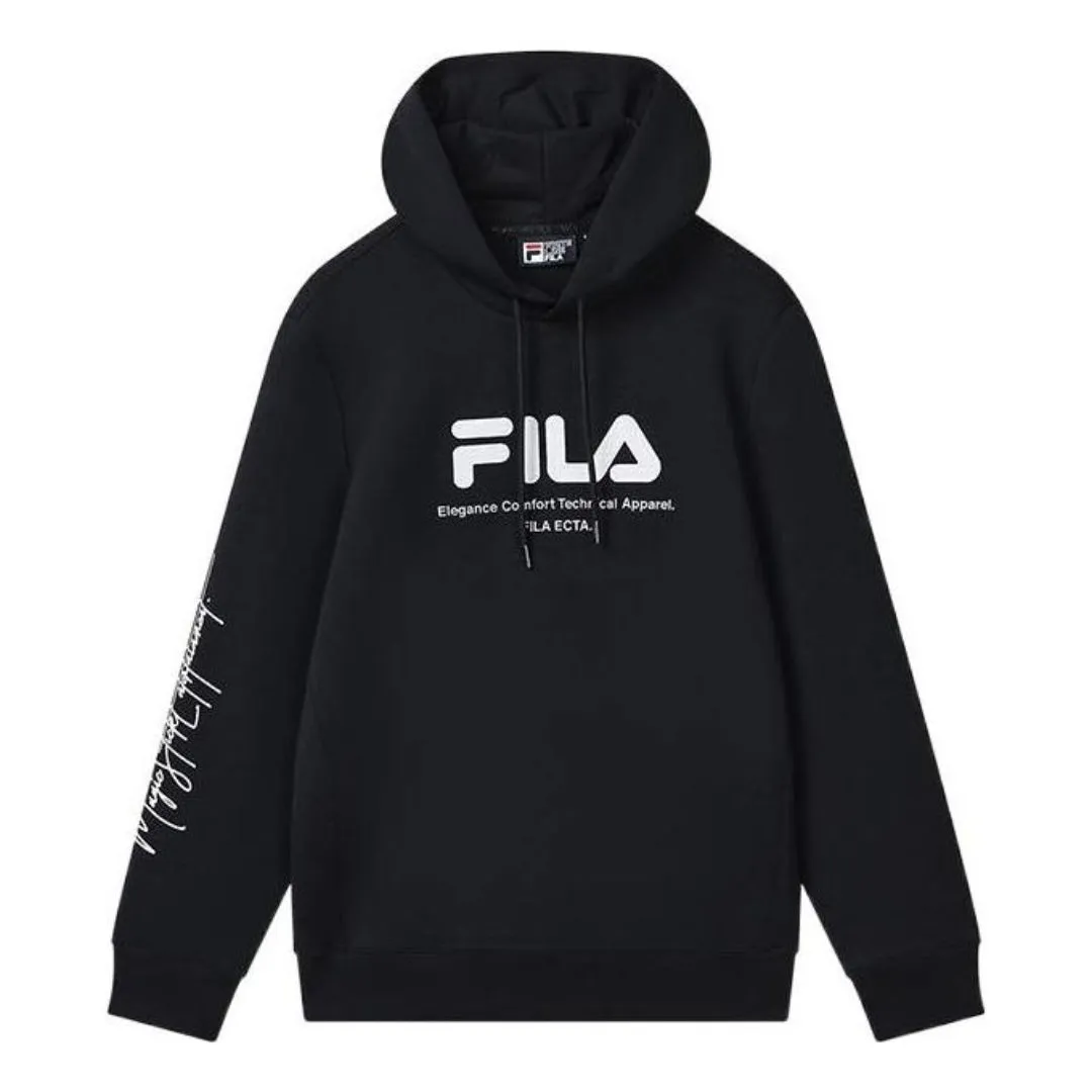 FILA Logo Graphic Hoodie 'Black White' F11M319206F-NV sold by KicksCrew