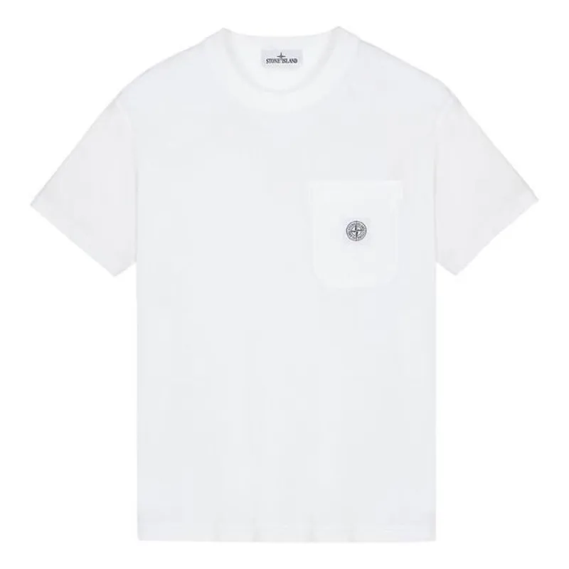 STONE ISLAND Basic Patch Pocket T-shirt 'White' 101521957-A0001 sold by KicksCrew