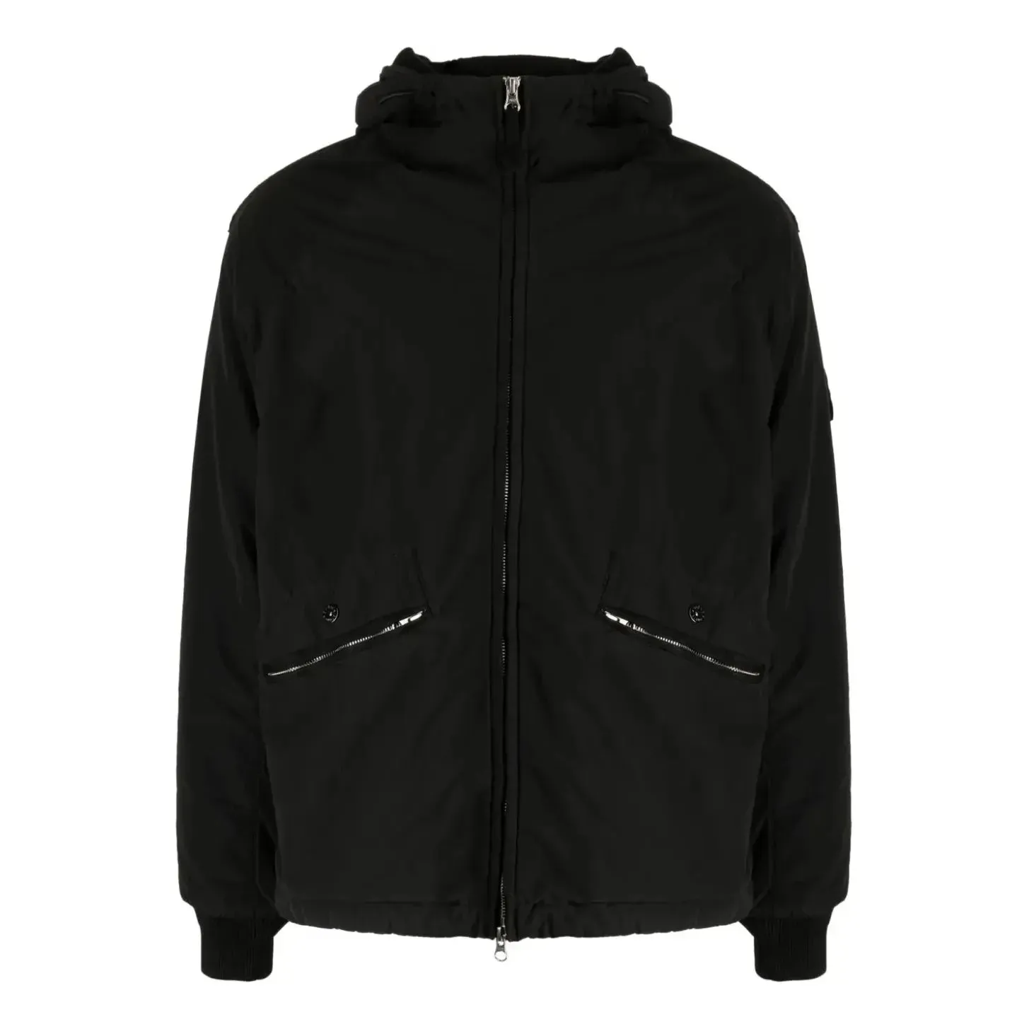 STONE ISLAND Compass-motif Hooded Jacket 'Black' 791541631-V0029 sold by KicksCrew