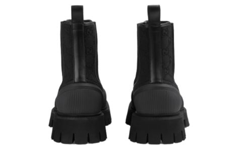 Gucci GG Ankle Boot 'Black Canvas' 739777-FAB5I-1000 sold by KicksCrew