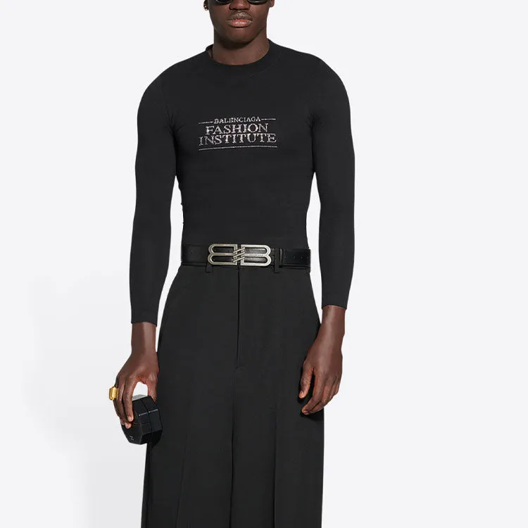Balenciaga Fashion Institute Long Sleeve T-shirt Medium Fit 'Black' 698124TMVH51073 sold by KicksCrew product image thumbnail 3