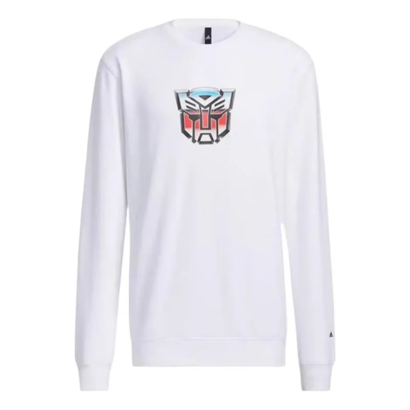 adidas x Transformers Crossover Cartoon Printing Round Neck Long Sleeves T-Shirt 'White' HN4183 sold by KicksCrew